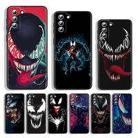 silicone cover marvel movie venom for samsung s22 s21 s20 fe ultra s10e s10 s9 s8 s7 s6 edge plus black phone case