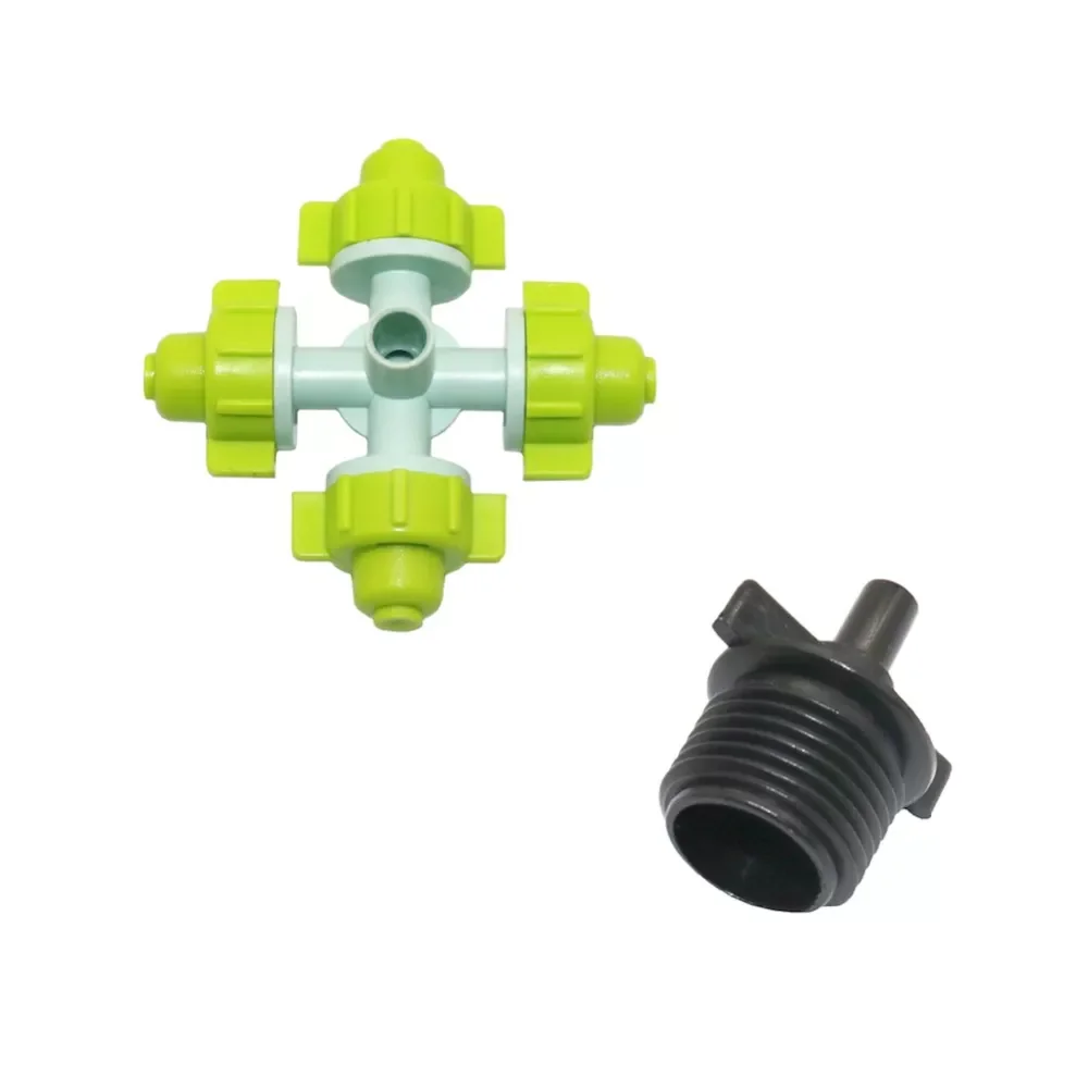

Cross Misting Sprinkler Garden Greenhouse Atomization Colling Sprinklers Agriculture tools Fogger Mist Sprayer 5 Pcs