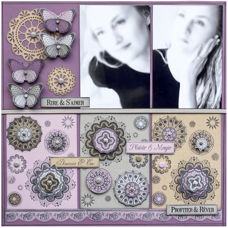 Цветочные бабочки штампы Скрапбукинг металлические Вырубные для изготовления