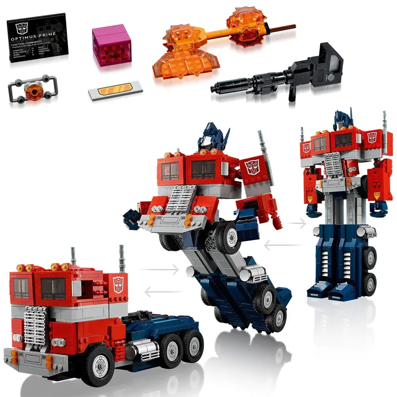 

1508 PCS Optimus Prime Building Blocks Bricks Toy Compatible 10302 Truck Transformation Robot Kids Christmas Birthday Gift
