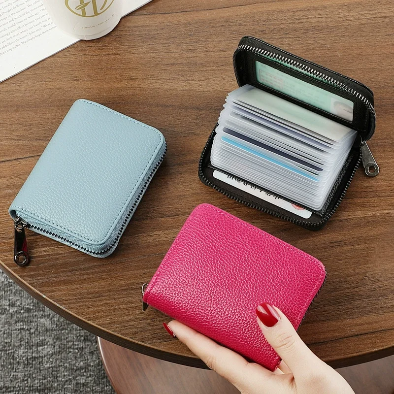 New Zipper Card Bag Ladies ID Package Multifunctional Small Wallet Women's Coin Purse Driver's License Card Holder ID Cover