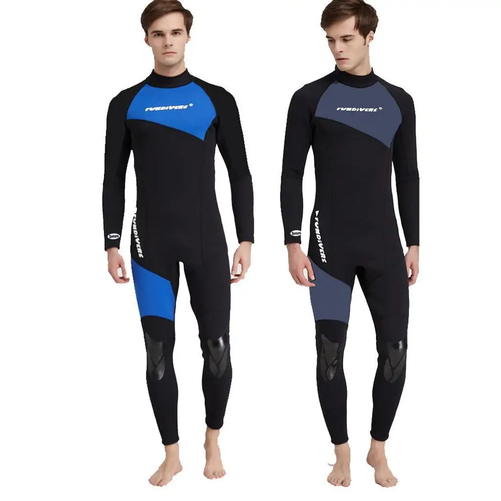 

3mm Neoprene Scuba Diving Suits Long Sleeve Keep Warm Back Zip for Water Sports, Snorkeling, Kayaking