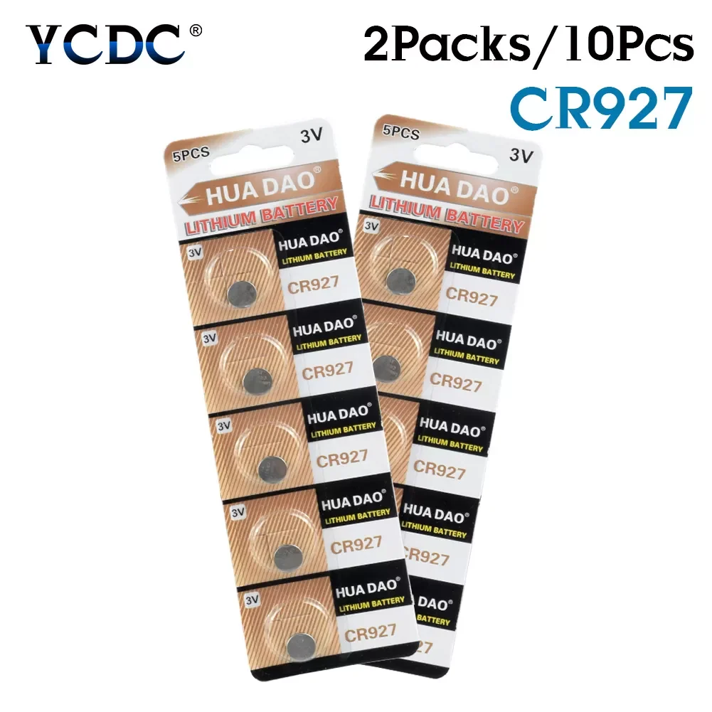 

NEW 10pcs CR927 Lithium Button Battery BR927 ECR927 5011LC Cell Coin Batteries 3V CR 927 DL927 For Watch Electronic Toy Remote