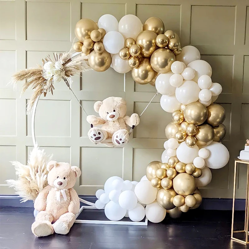 

Baby Shower Latex Balloons Kits Wedding Happy Birthday Gender Reveal Party Gold Ballons Garland Arch Anniversaries Decoration