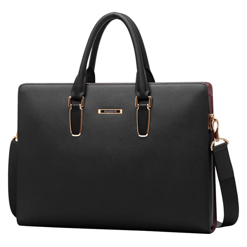 Men's cowhide briefcase Large capacity handbag 16-inch laptop bag