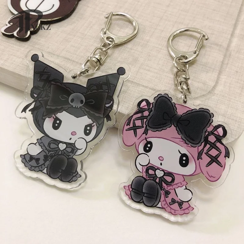 Sanrioed милый кавайный мультяшный 10 см Kuromi моя мелодия Темный ветер акриловая сумка