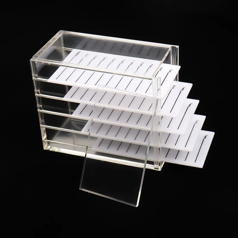 

5 Layer Eyelash Extension Storage Box Acrylic Lash Holder Pallet For Individual Volume Lash Extension Display Stand Makeup Tools