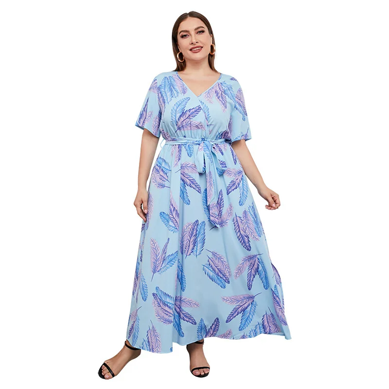 Plus Size 2023 Fashion 3xl 4xl 5xl Women Dress Floral Long Maxi Dress Bohemian Casual Summer Dresses Urban Gy 3xl 4xl 5xl 6xl