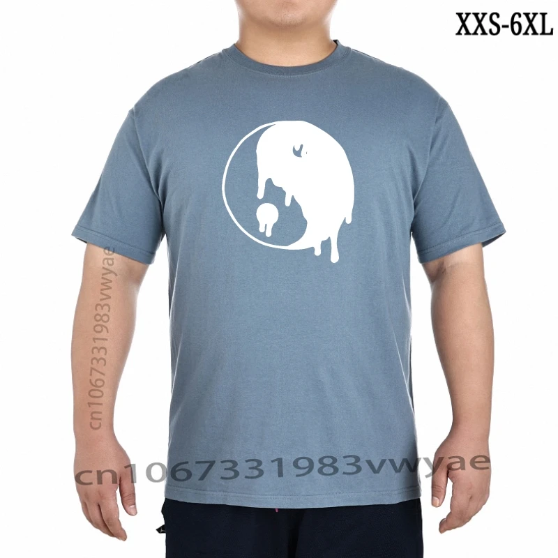 

Men Dripping Yin Yang Chinese Graphic TShirt Peace Hippie ShortSleeved Tee Shirt XXS-6XL