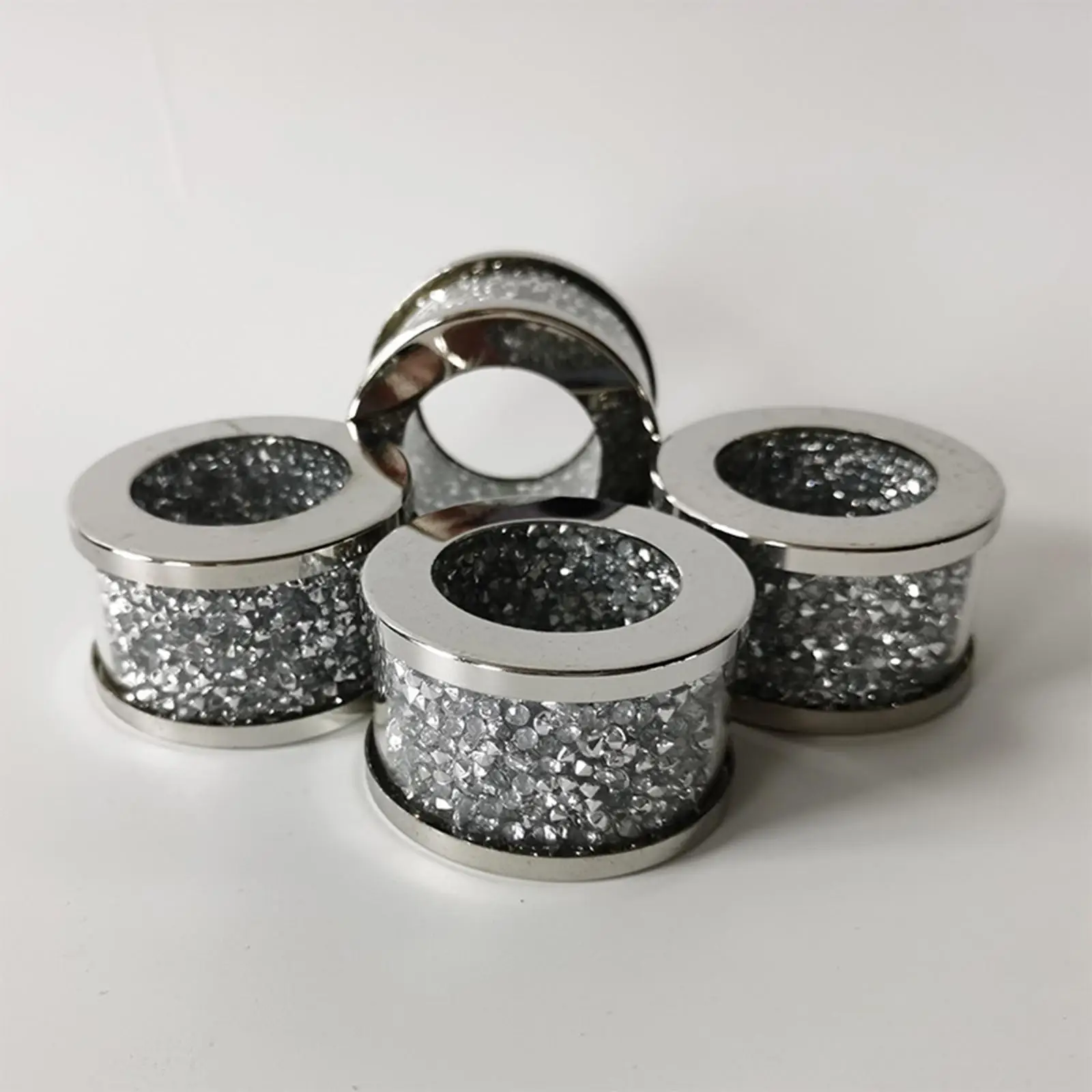 

Creative Silver Diamond Glass Napkin Holder Exquisite for Festival Celebrate