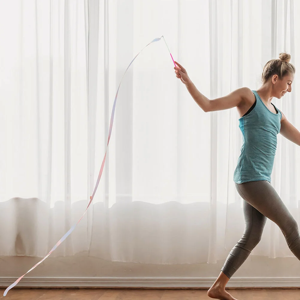 

3 Pcs Pink Streamers Toy Performing Gymnastics Ribbon Dance Decorate Party Ribbons Decorative Dancing Silk Fiberglass Child