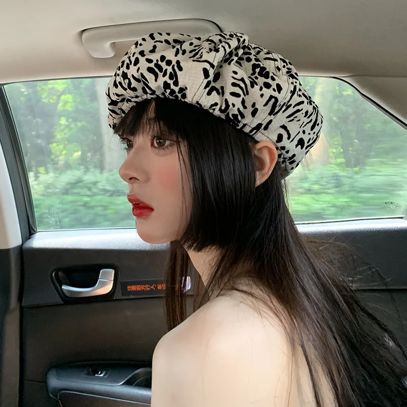 

Дизайнерский берет в стиле ретро для женщин, небольшой берет с облаком, восьмиугольный берет художника, тонкая шляпа для демонстрации лица, весна-осень