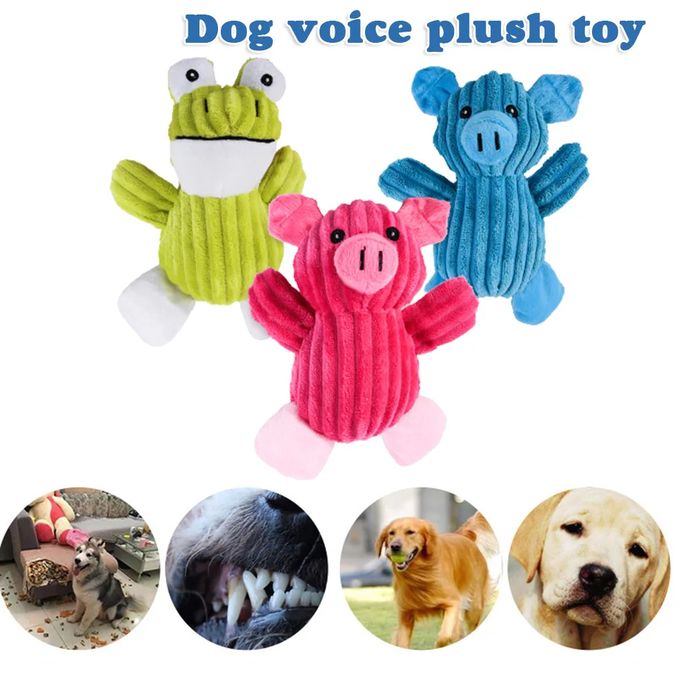 

Squeaky Dog Plush Animal Chewing Toy Wear-resistant Puppy Interactive Toy Great Gift Puppy Teeth Cleaning Tool Pet Supplies YN17