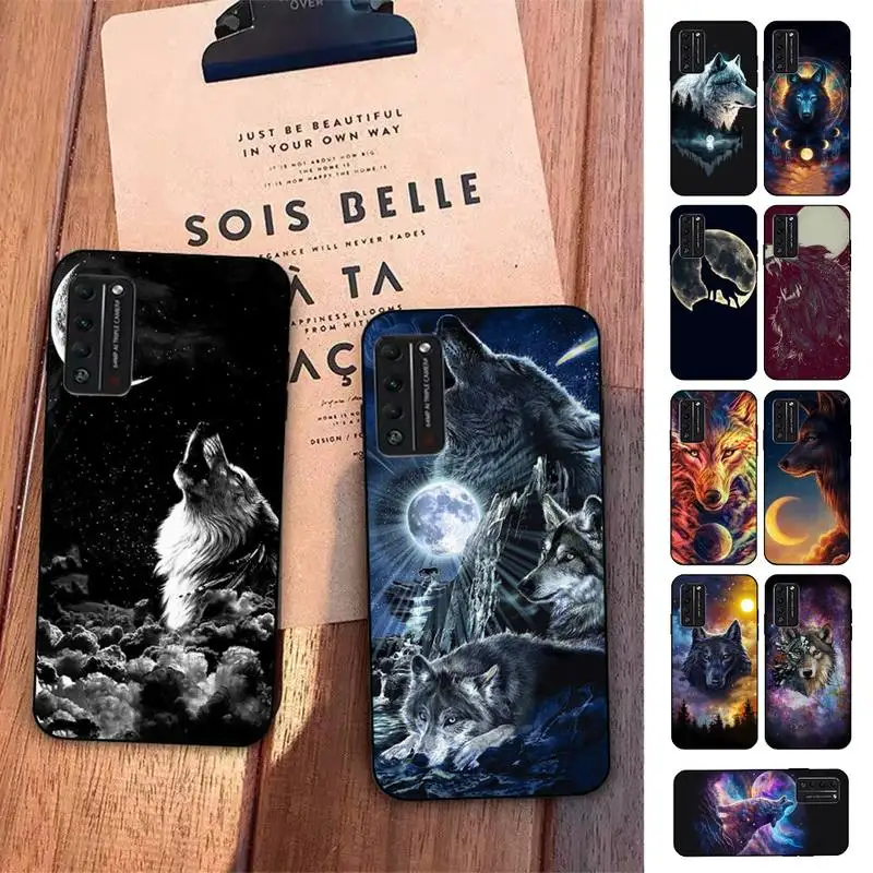 

Moon Roaring Wolf Phone Case for Huawei Honor 10 i 8X C 5A 20 9 10 30 lite pro Voew 10 20 V30