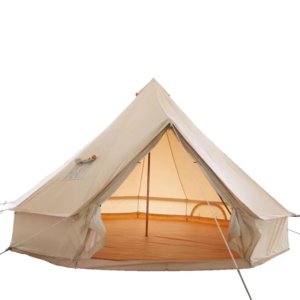 

Outdoor 3m 4m 5m 6m 7m Waterproof Luxury Canvas Cotton Tent Desert Tenda Bell Lotus Tent Glamping Family Tent For Camping