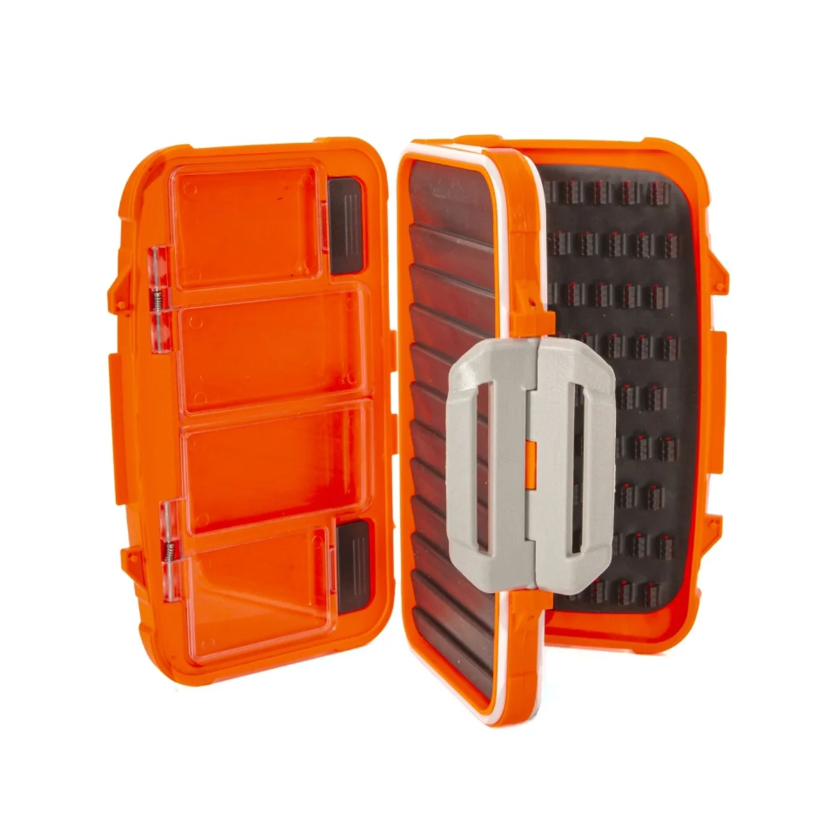 

Multifunctional Double-Opening Four-Sided Shockproof Sealed Waterproof Fishing Gear Box Multifunctional Fly Box,Orange