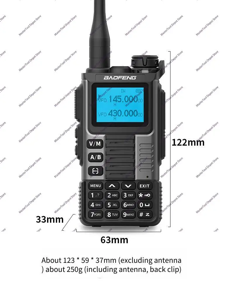 Фото K67 PRO Baofeng Air Band Walkie Talkie 65-600 МГц 640Ch Scrambler Dual Watch Freq Sweep Amateur FM VOX K67 PRO GMRS Двустороннее радио №5