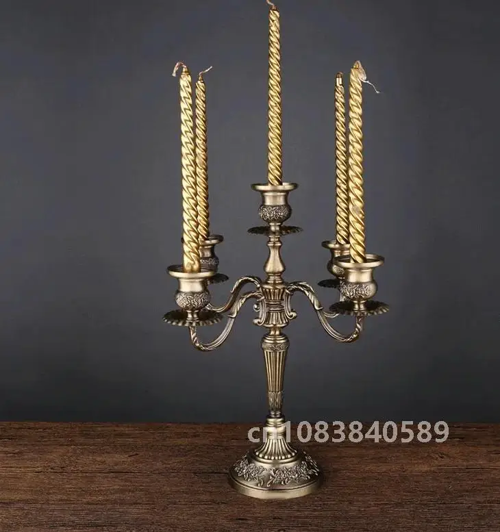 Подсвечники с 3 подвесками/5 подвесками бронзовый металлический свадебный
