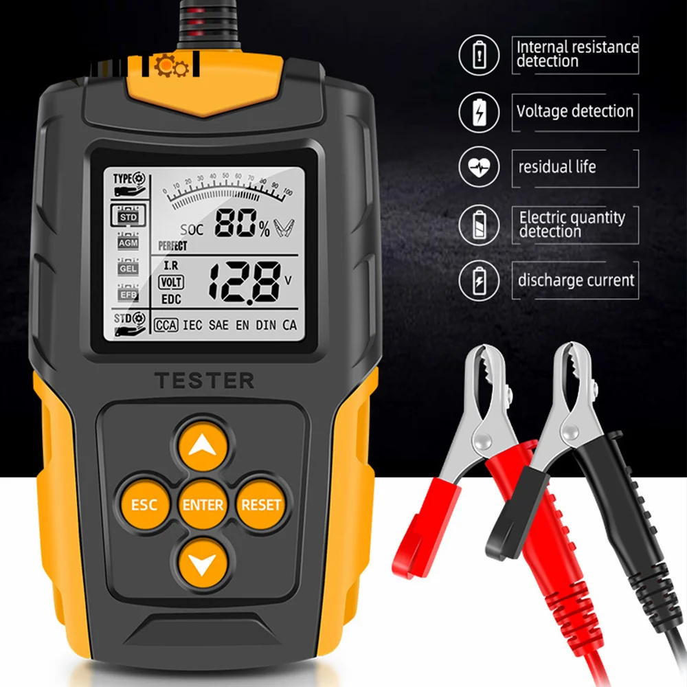 ЖК-дисплей 12 В 24 в автомобильный тестер батареи анализатор инструмента цифровой анализатор тестер CCA IR SOH измерение для автомобильных аксессуаров