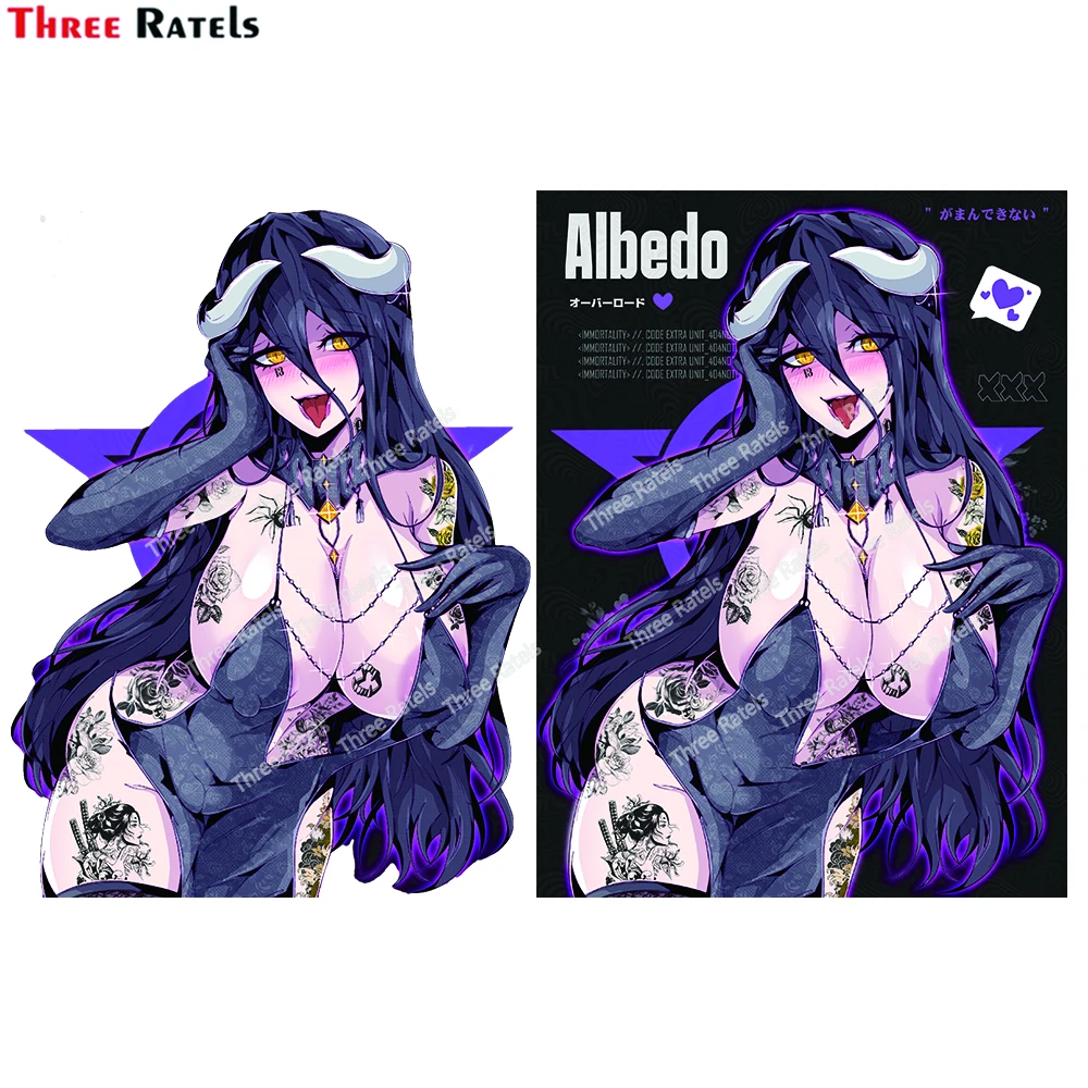 

Three Ratels H286 Albedo Overlord Vinyl Decal For Audi A3 Accessories Tiguan Hub Sticker Anime Car Accessories Exterior Accessoy
