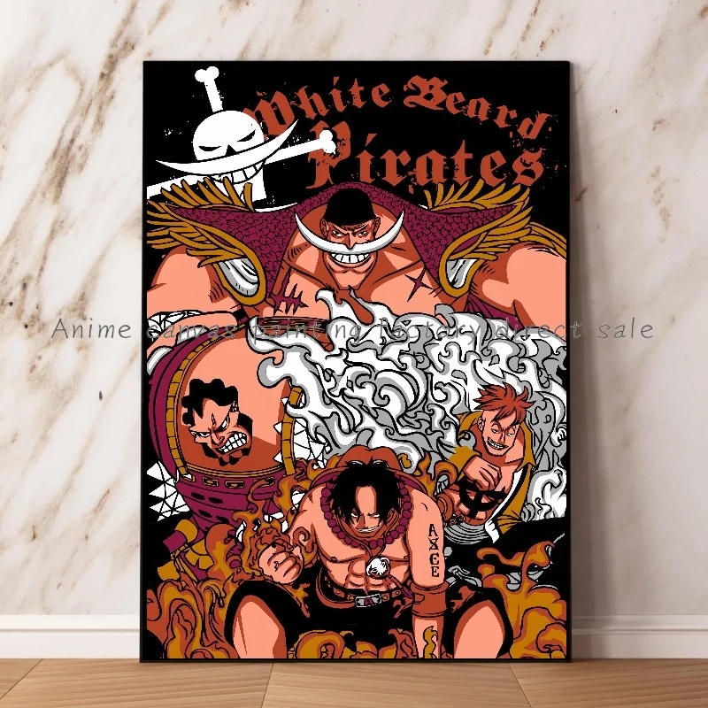 Ретро аниме One Piece Luffy Zoro Sanji постер HD Мультфильм Печать на холсте картина для дома