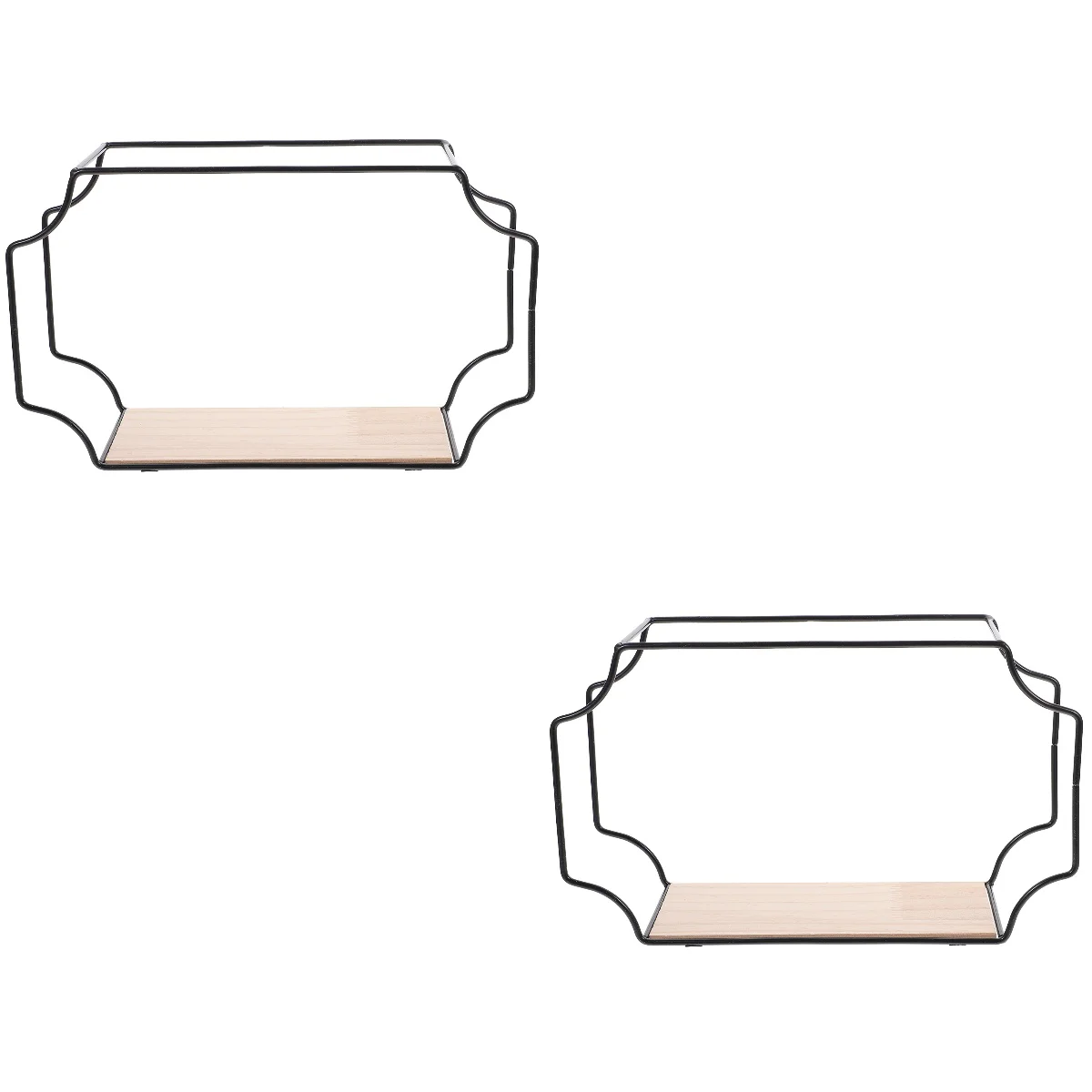 

2pcs Wall Shelf Wall Mounted Shelf Home Storage Shelf Home Living Room Display Shelf