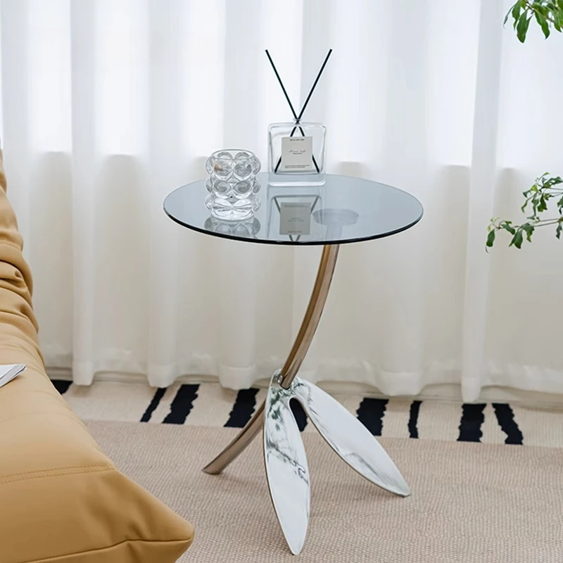 

Modern Living Room Table Elegant Portable Round Small Designer Coffee Table Auxiliary Balcony Mesa Posta House Furniture MQ50CJ
