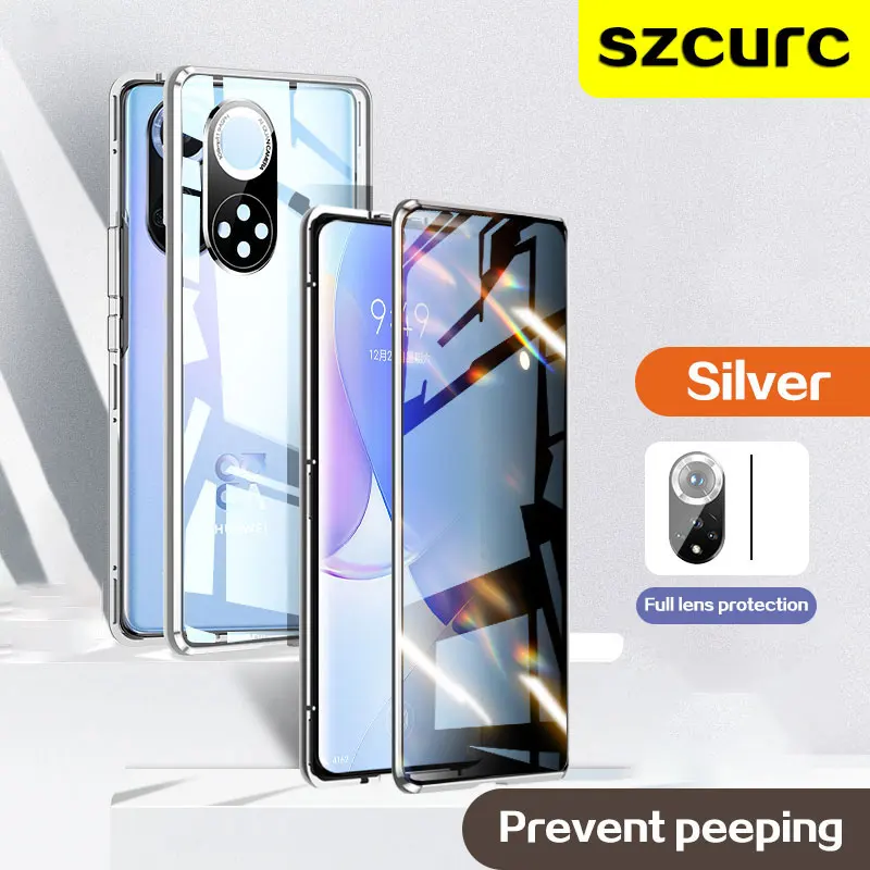 Cena Do Obudowy Huawei Nova 9 Pro. Nowa 360 ° Pełna Ochrona Revent Peep Magnetyczna Adsorpcja Szklana Osłona Telefonu Nova 9 Novo 9 Nove 9