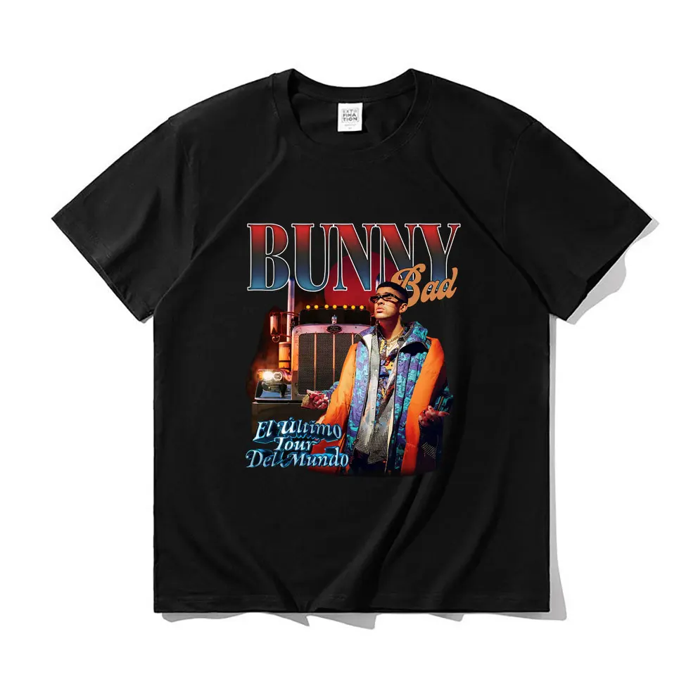 

Summer Men Women T Shirts Hip Hop Bad Bunny Graphic Short Sleeve T-Shirts Cotton Plus Size Oversize Tee Shirt Unisex T Shirts