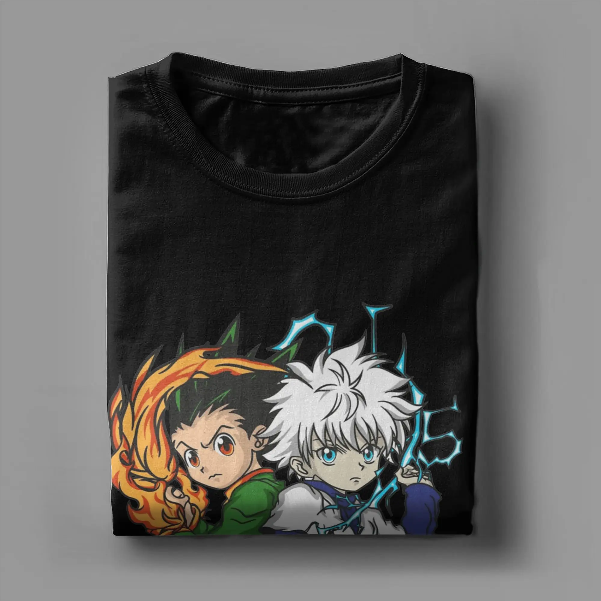 Anime Hunter X T Shirt Men's Cotton Top Tee Kawaii Round Neck Short Sleeve