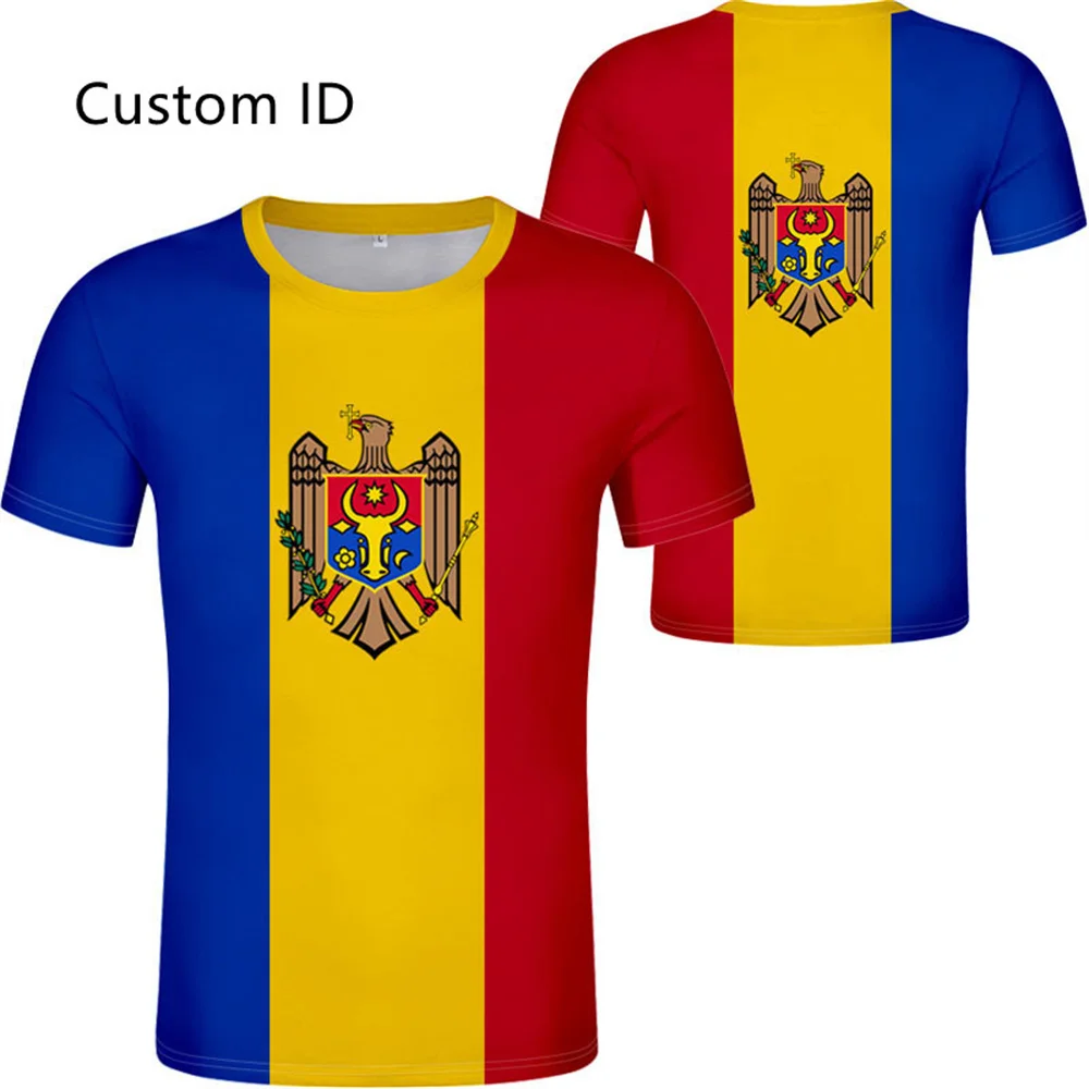 

Футболка для мальчиков и девочек, молдовская футболка с бесплатным именем, номером, мда, флагом, национальным колледжем, принтом, фото логотипом, 0 одежды