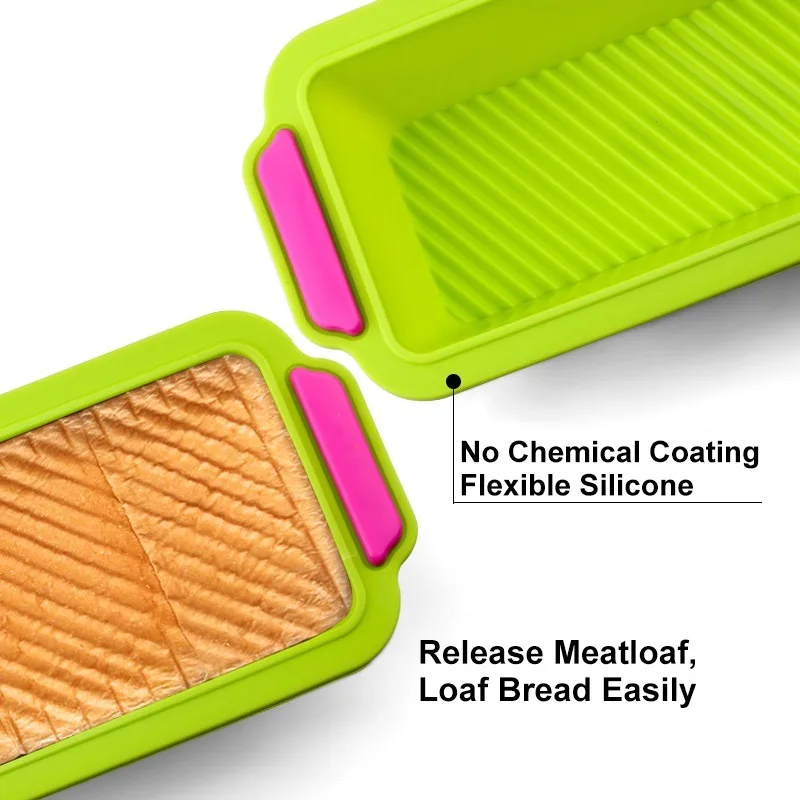 Rectangular Silicone Bread Pan Mold Toast Cake Tray Long Square Mould Bakeware Non-stick Baking Tools | Дом и сад