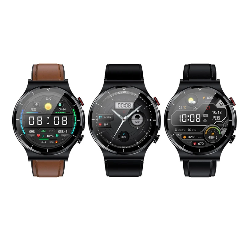 

New Smart Wireless Men's 360X360 HD Full Touch Screen Fitness Heart Rate Monitor Blood Pressure ECG+PPG Smart Watch