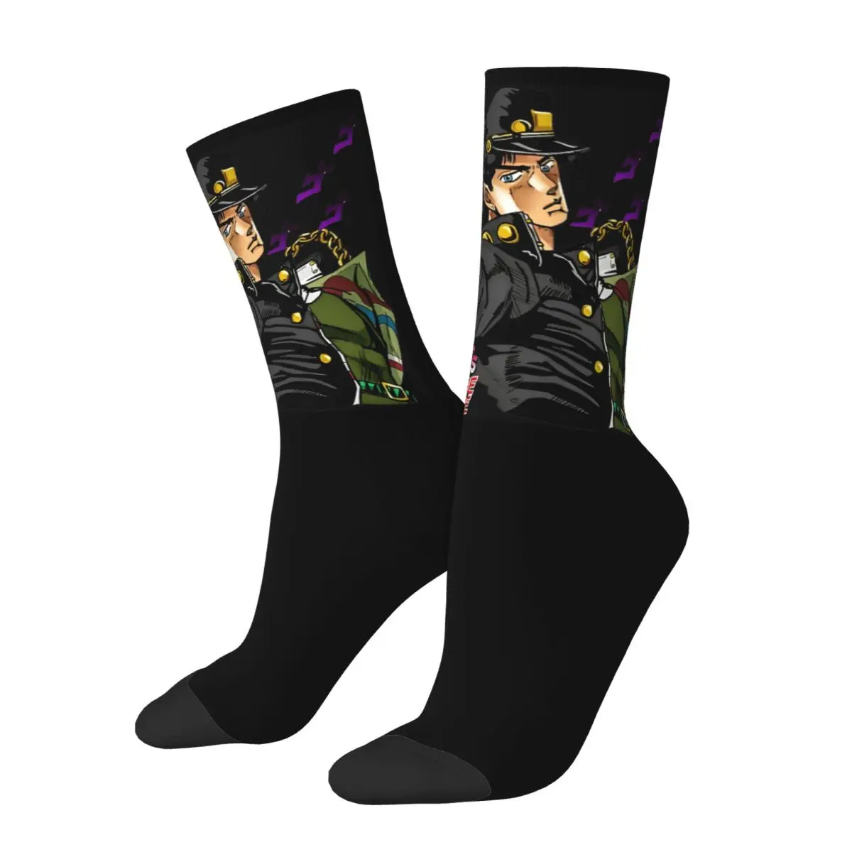 Фото Носки Dio Brando и Jotaro Kujo, зимние чулки, модные мужские теплые мягкие носки, графические нескользящие носки для бега №2
