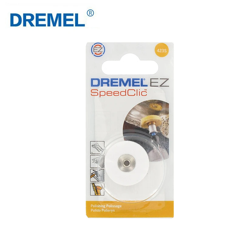 Dremel EZ423 Speed Clic Polishing Wheel for For Plastic Metal Jewelry Leather 3.2mm Mandrel Diameter Polishing Accessories