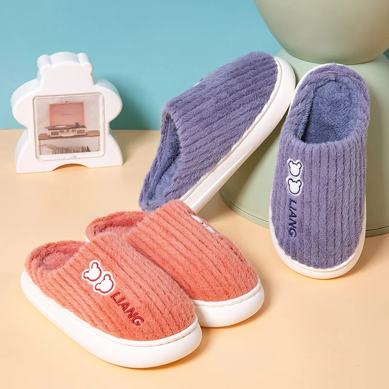 

Новые хлопковые женские тапочки, Зимняя Теплая обувь, зимние женские меховые плюшевые хлопковые тапочки, Симпатичные шлепанцы принцессы с ...