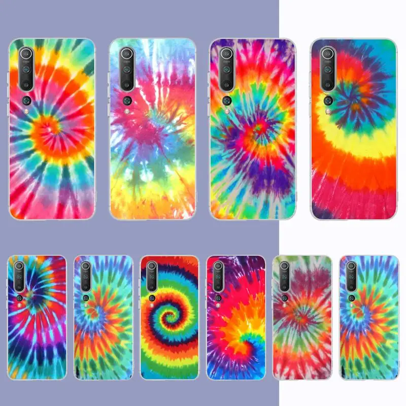 

YNDFCNB Tie Dye Pattern Batik Rainbow Phone Case for Samsung S21 A10 for Redmi Note 7 9 for Huawei P30Pro Honor 8X 10i cover