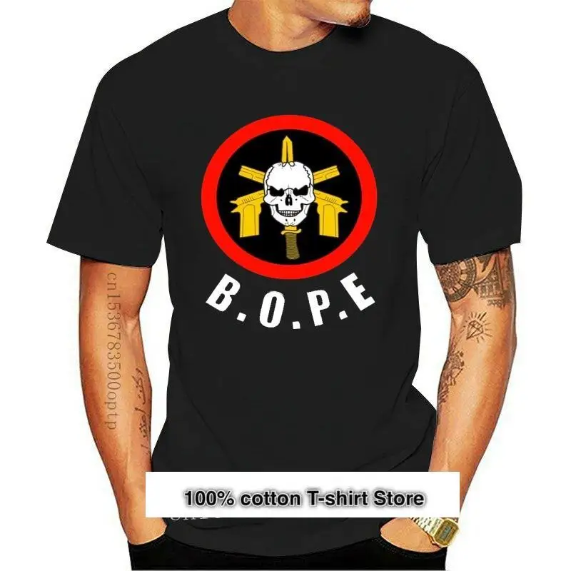 

BOPE-camiseta negra с логотипом для мужчин, talla S, M, L, XL, 2XL, 3XL