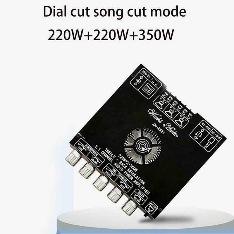 

ZK-MT21S 2.1 Channel Bluetooth 5.1 Subwoofer Amplifier Board 50WX2+100W
