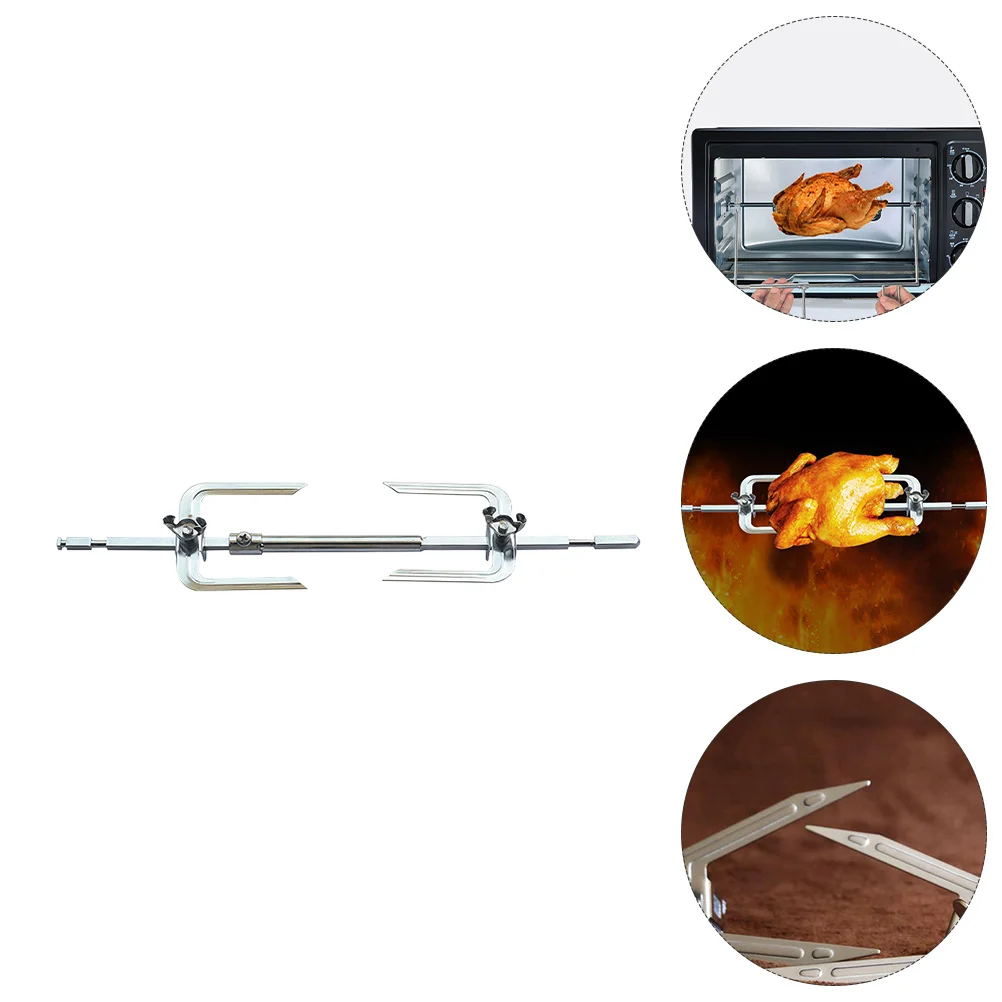 

Fork Rotisserie Grill Forks Air Fryer Spit Rod Chicken Bbq Replacement Turkey Meat Roast Grilled Accessories Kitchen Steel