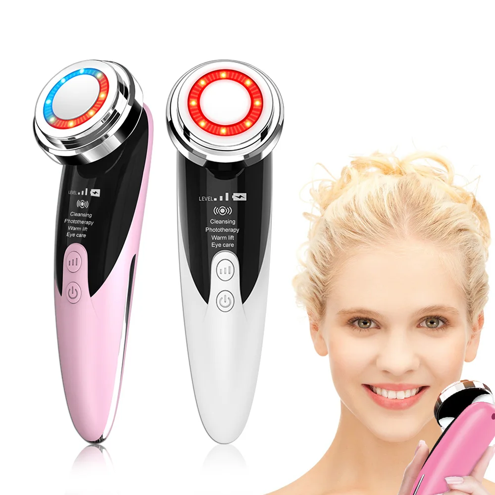 

4 In 1 Beauty Device Red&blue Light Therapy Skin Rejuvenation Skin Tightening Eye Care Facial Cleansing Face Lift Face Massager