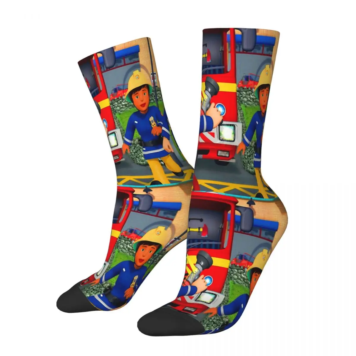 Spielzeug Fireman Sam Hero Socks Male Mens Women Spring Stockings Printed