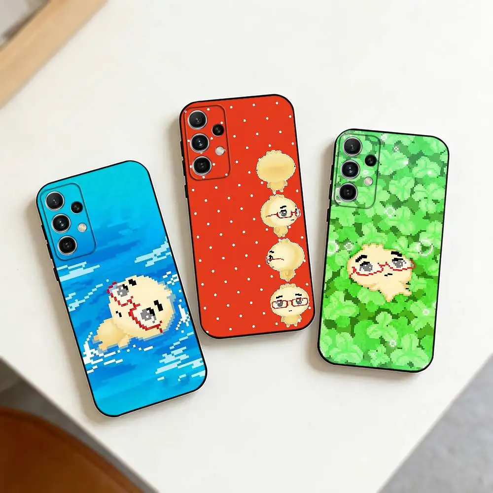 Фото Милый чехол для телефона A-Angyeongmandu K Dumpling для Samsung S25, S24, S21, S22, S23, S30, Ultra, S20, Plus, FE, Note, 10, 9, 5G, черный №1