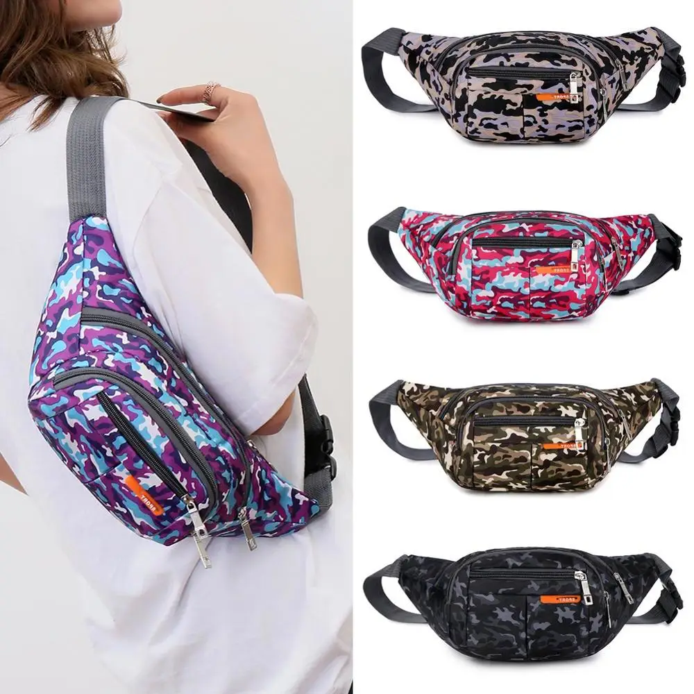

2020 Camo Waist Bag Waterproof Unisex Nylon Waist Fanny Packs Casual Chest Bag Bum Bag Packs Fashion Chest Crossbody Bag
