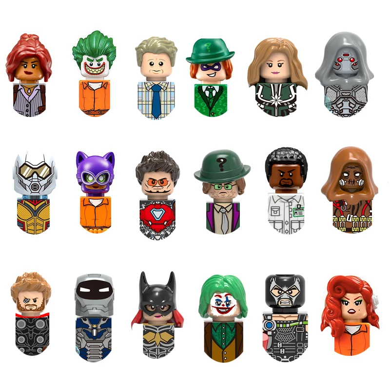 

Конструктор «супергерой», Loki Железный человек, луна, рыцарь, Халк, Тор, Капитан Америка, Веном, Грут, танос, зрение, Khonsu, Дэдпул, кирпичная игру...