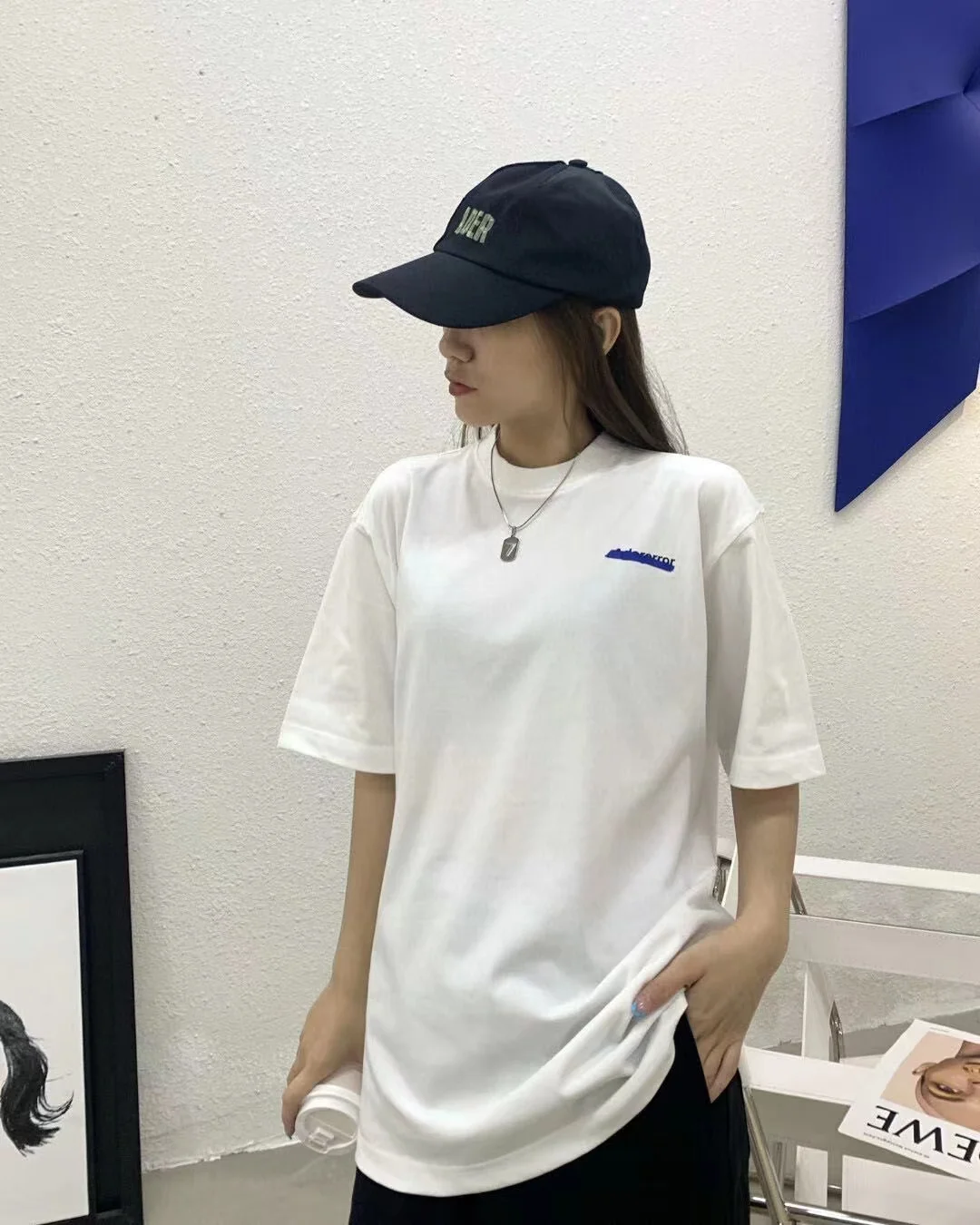 

Футболки ADER для мужчин и женщин, универсальная футболка унисекс с круглым вырезом и коротким рукавом