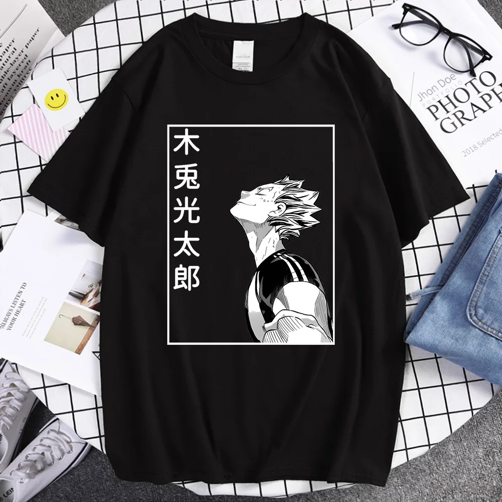 

Футболка Haikyuu Bokuto Koutarou с принтом, мужские повседневные топы в стиле хип-хоп, летняя модная футболка 2022, мужские повседневные футболки Kuroo из а...