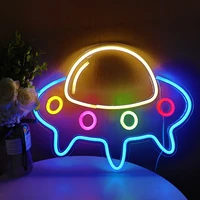 wholesale ufo personalized design led neon sign suitable for home bar club garage store decoration usb powered night light