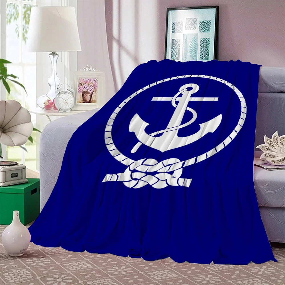 Плюшевое Одеяло Kawaii Anchor 150x200 См Мягкий Коралловый Флис Домашний Декор