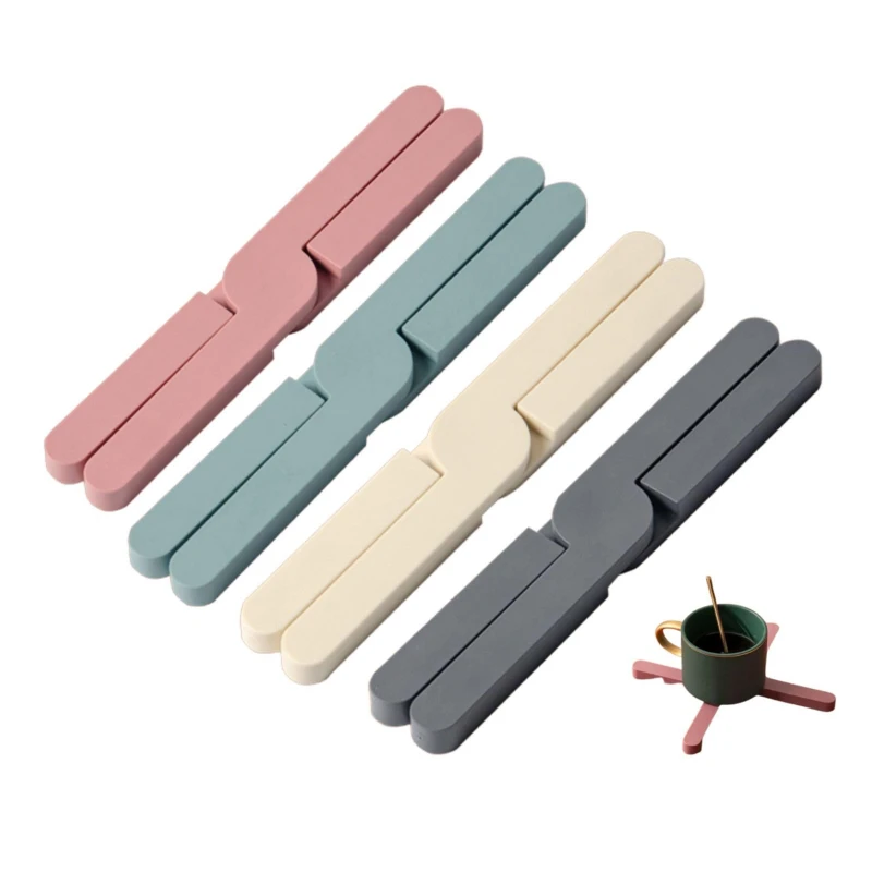 Современная складная нескользящая силиконовая подставка для кастрюли коврик